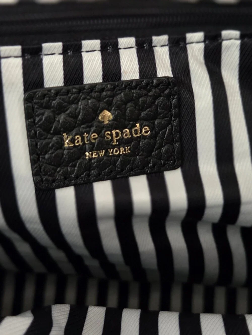 Authentic Kate Spade New York Southport Avenue SLOAN Black Leather Satchel Purse